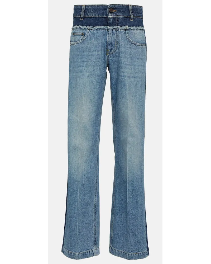 Stella McCartney High-Rise Wide-Leg Jeans Blau