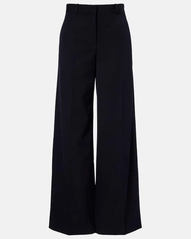 The Row Weite Hose Dender aus Woll-Gabardine Blau