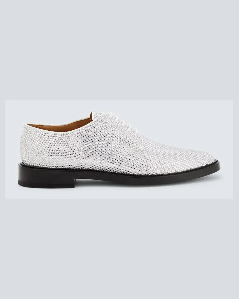 Maison Margiela Schnürschuhe Tabi mit Kristallen Weiß