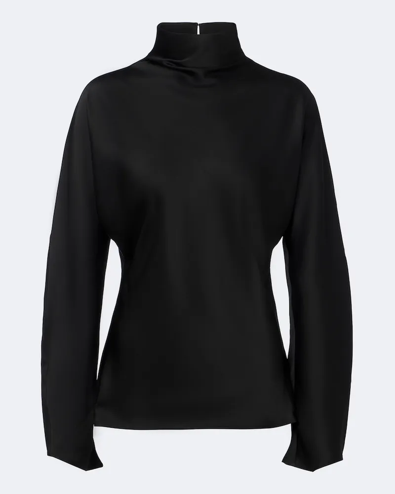 Róhe Róhe Top aus Satin Schwarz