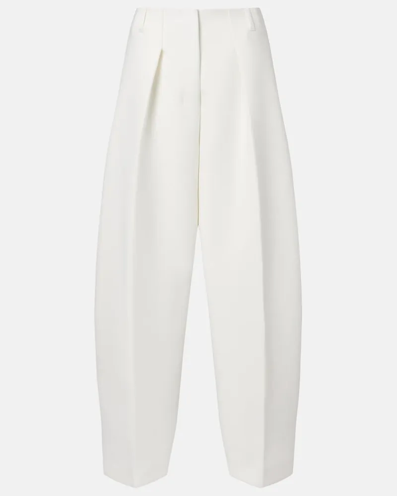 Jacquemus Weite Hose Ovalo Weiß