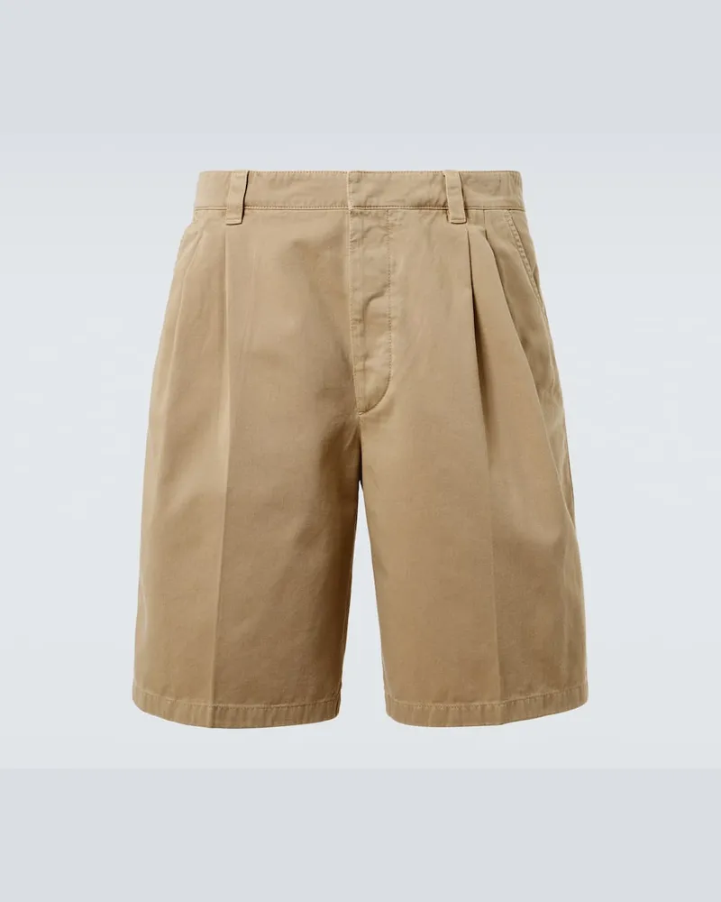 Prada Bermuda-Shorts aus Baumwolle Beige
