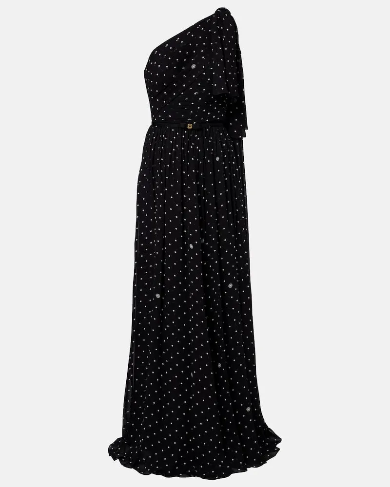 Elie Saab One-Shoulder-Robe Schwarz