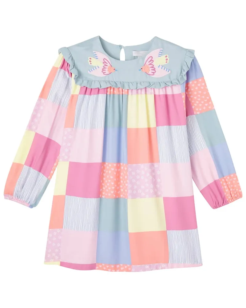 Stella McCartney Kids Kleid aus Twill Multicolor