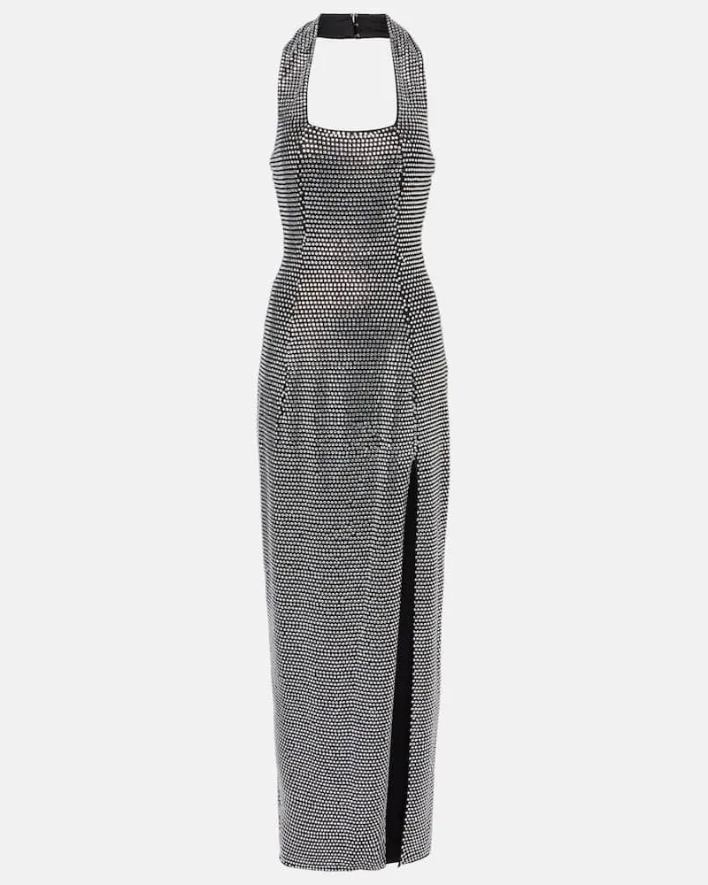Area Robe mit Kristallen Schwarz