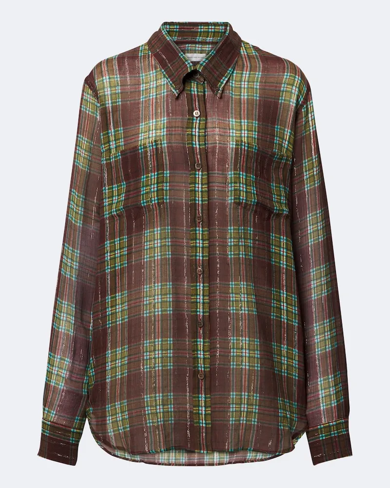 Dries van Noten Hemd Burgunderrot