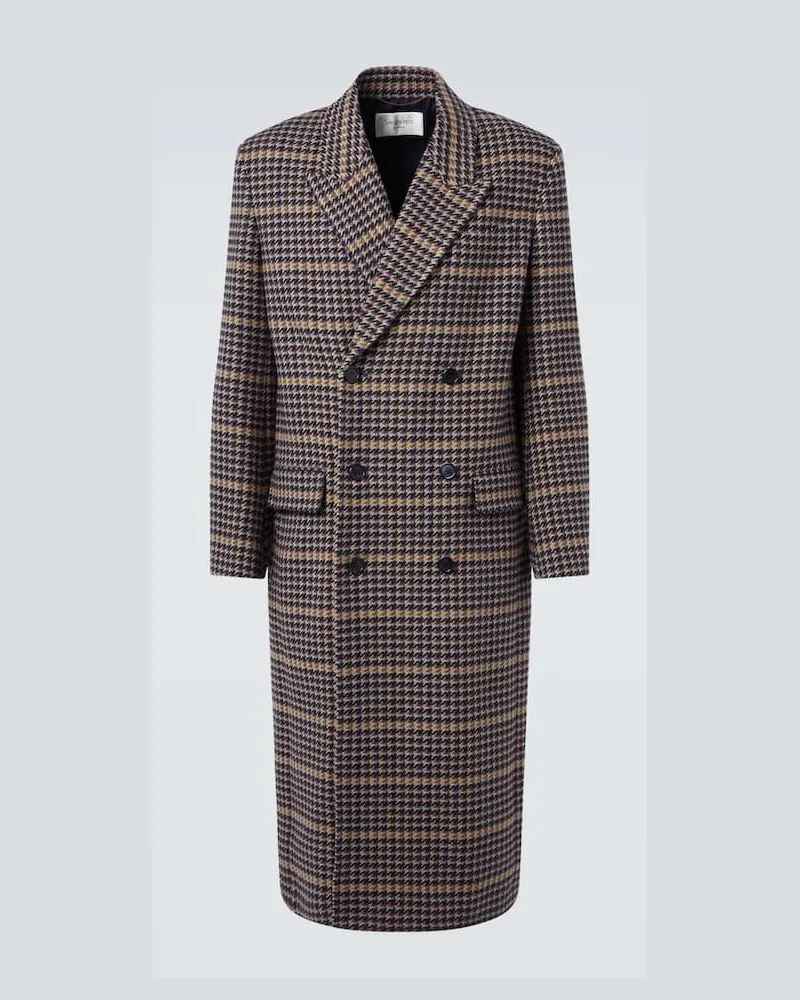 Saint Laurent Mantel aus Wolle Multicolor