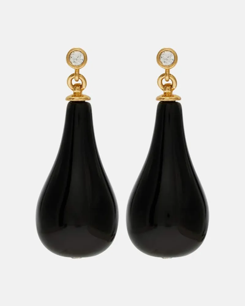 Totême Ohrringe mit Onyx und Swarovski®-Kristallen Schwarz
