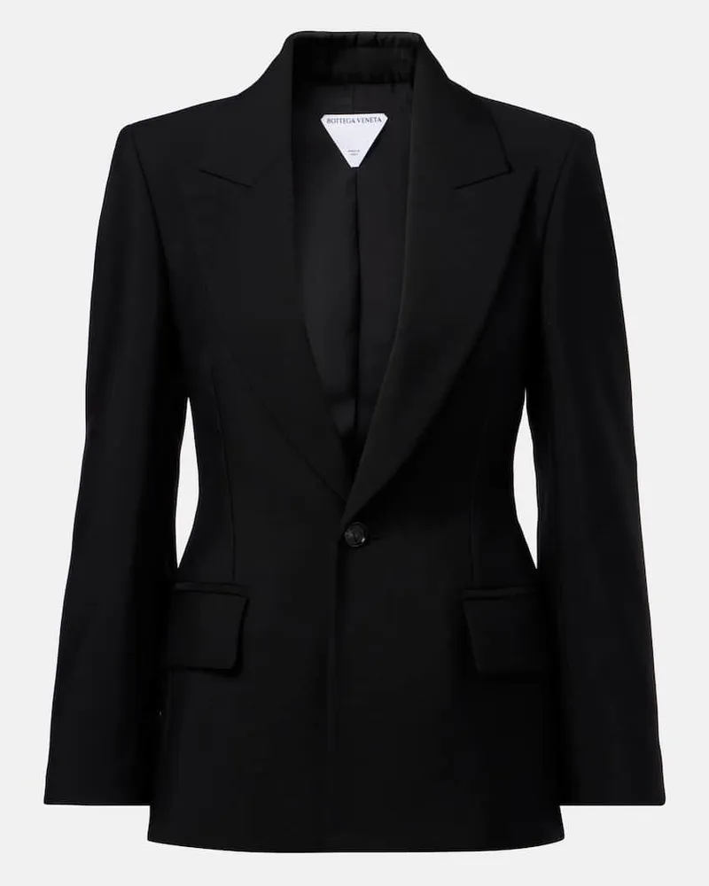 Bottega Veneta Blazer aus Wolle Schwarz