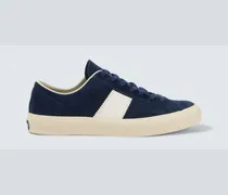 Sneakers Cambridge aus Veloursleder mit Leder