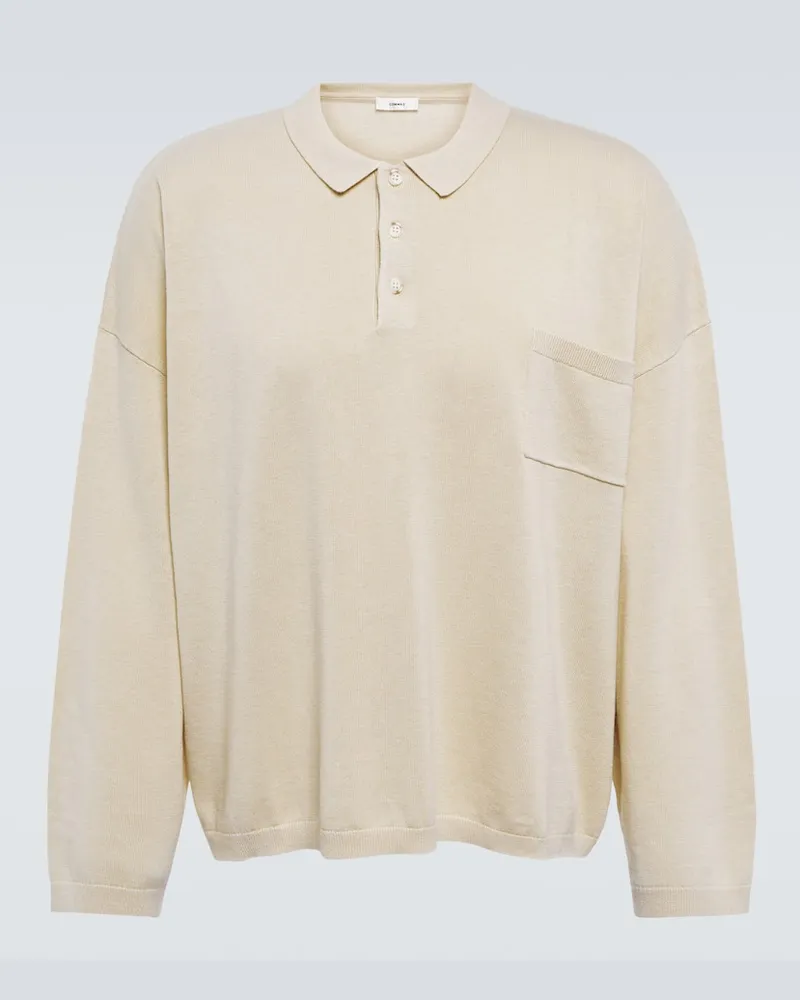 COMMAS Polopullover aus Leinen und Baumwolle Beige
