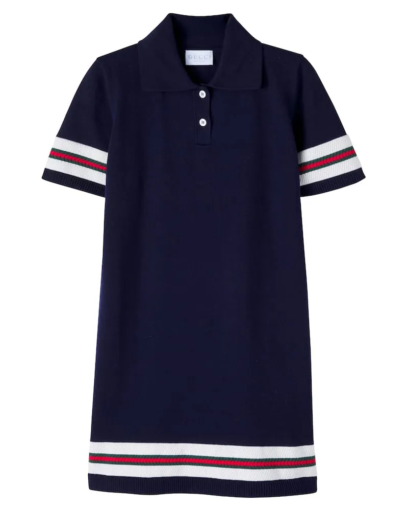 Gucci Polokleid aus Baumwolle Blau