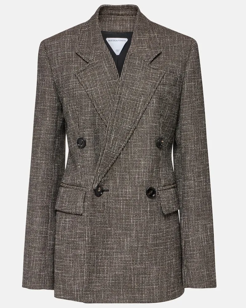 Bottega Veneta Blazer aus einem Wollgemisch Neutral