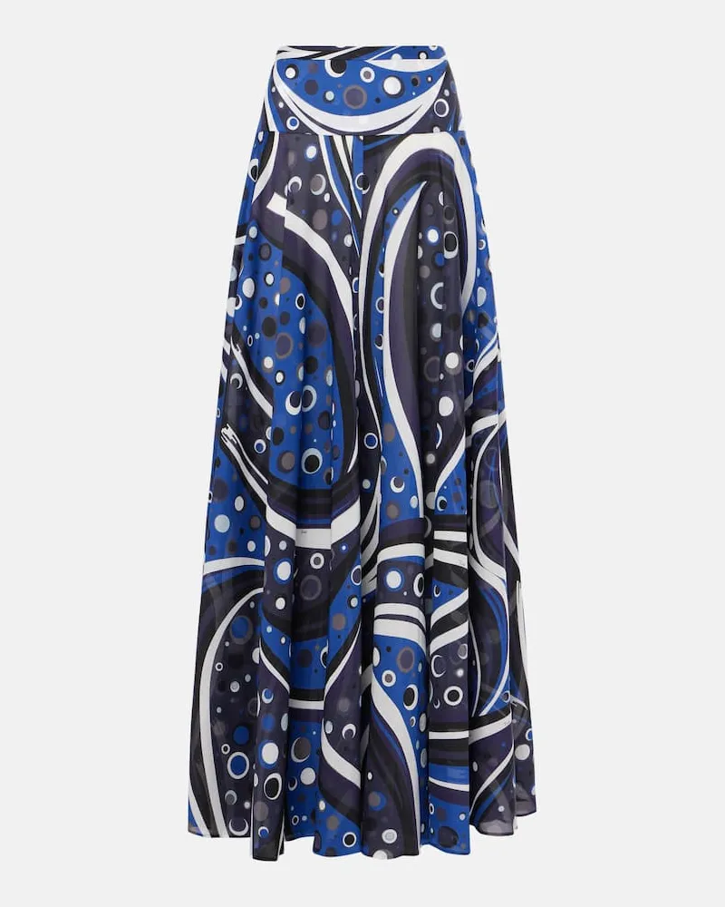 Emilio Pucci Maxirock Fontane aus Baumwollmusselin Multicolor