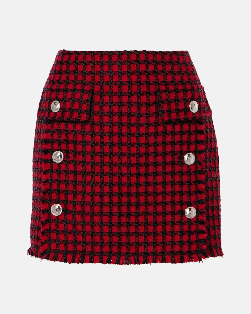 Versace Minirock aus Tweed Rot