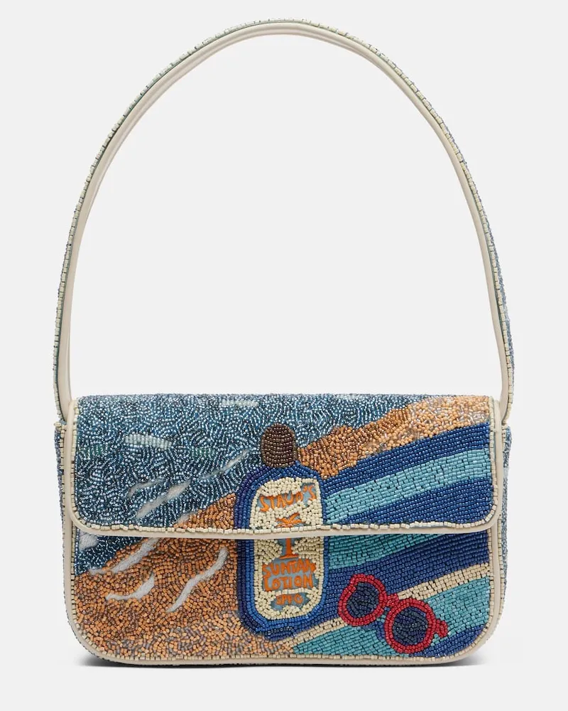 STAUD Verzierte Schultertasche Tommy Multicolor