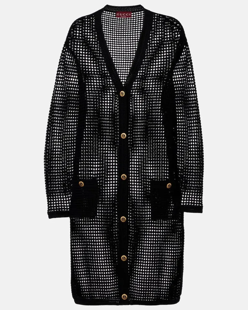 Gucci Cardigan aus Baumwolle Schwarz