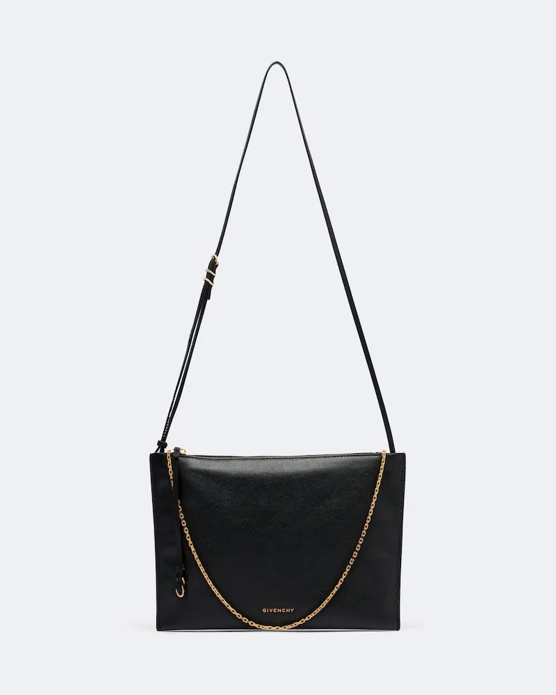 Givenchy Verzierte Pouch Voyou Mini aus Leder Schwarz