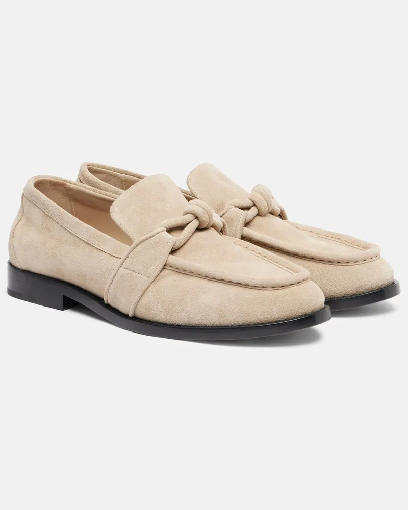 Bottega Veneta Loafers Astaire Knot aus Veloursleder Beige