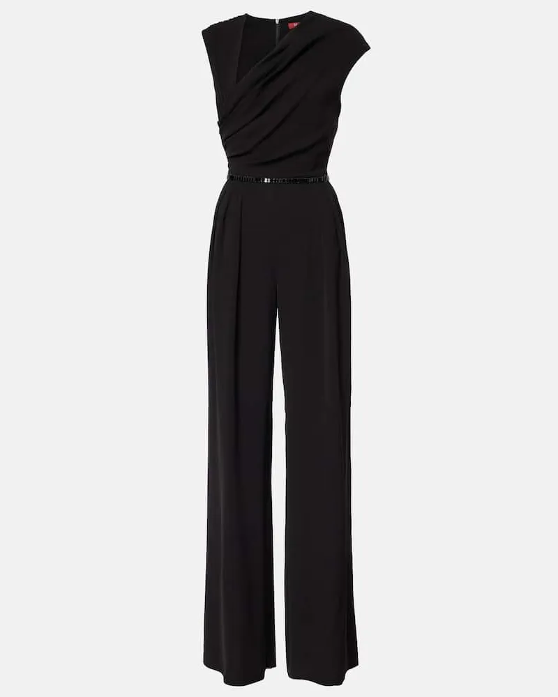 Max Mara Jumpsuit Filante aus Cady Schwarz