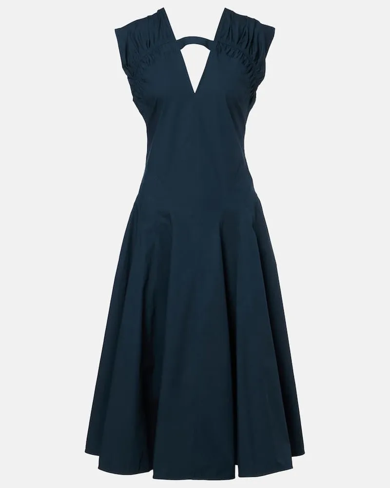 Proenza Schouler Midikleid Manoela aus einem Baumwollgemisch Grün