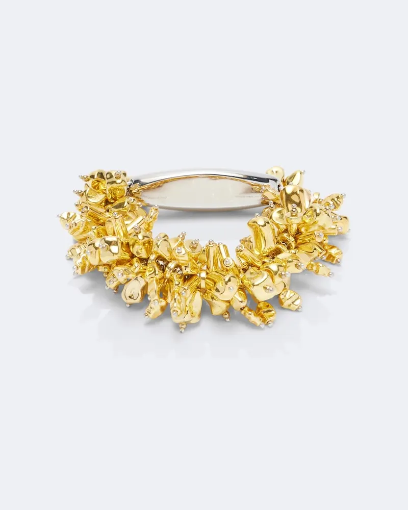 Dries van Noten Besticktes Armband mit Zierperlen Gold