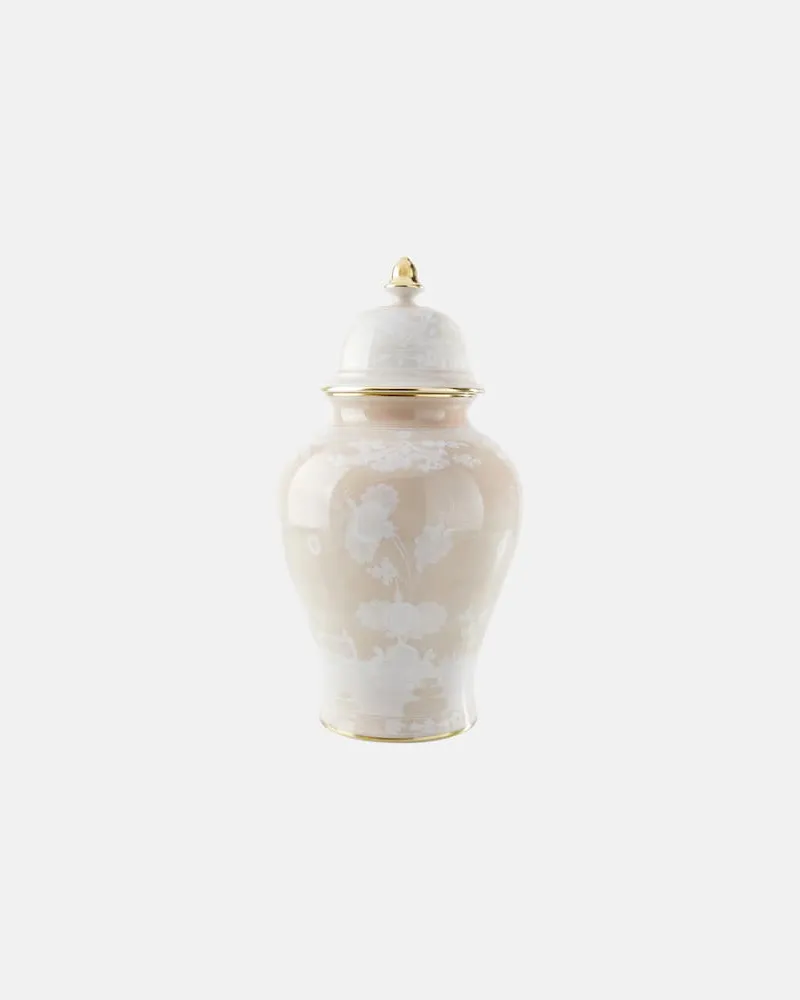 Ginori 1735 Vase Oriente Italiano Potiche Large Beige