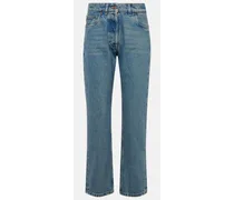 Mid-Rise Straight Jeans