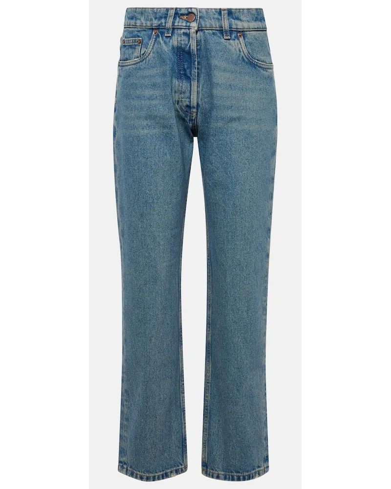 Prada Mid-Rise Straight Jeans Blau