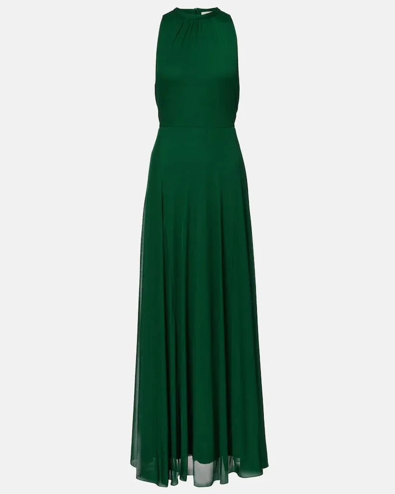 Max Mara Maxikleid Carnet aus Jersey Grün