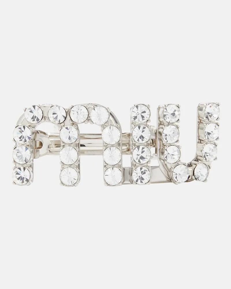Miu Miu Haarspange mit Kristallen Multicolor