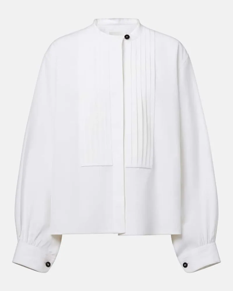 Jil Sander Bluse aus Leinen Weiß