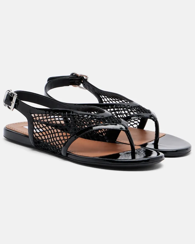 Alaïa Alaïa Sandalen mit Lederbesatz Schwarz