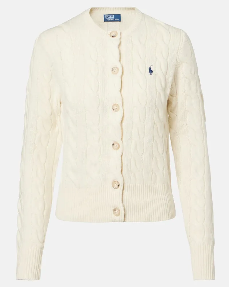 Ralph Lauren Cardigan aus Wolle und Kaschmir Weiß