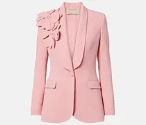Blazer aus Cady mit Blumenapplikation