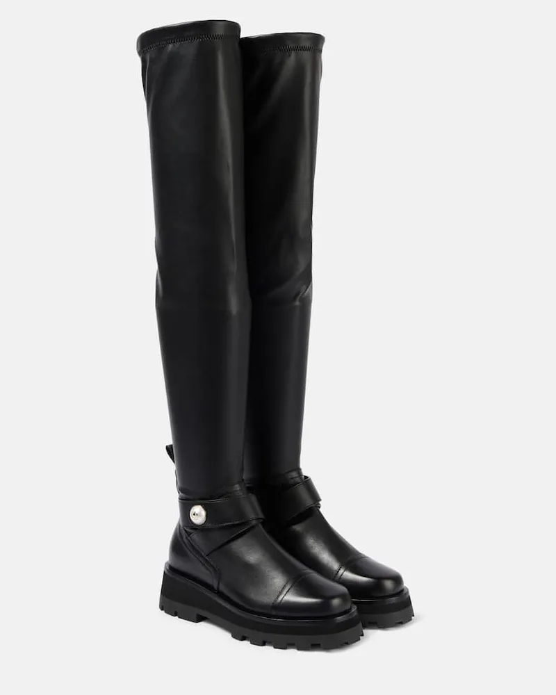 Jimmy Choo Overknee-Stiefel Meena aus Leder Schwarz