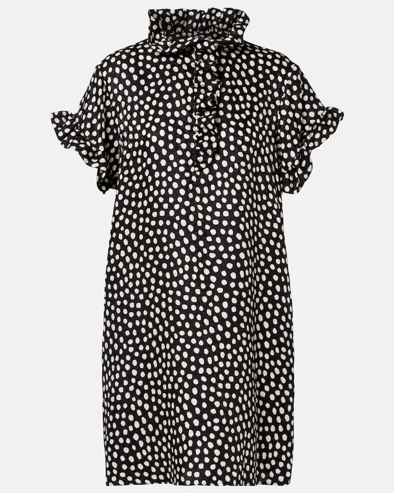 Chloé Chloé Minikleid aus Seiden-Jacquard Schwarz