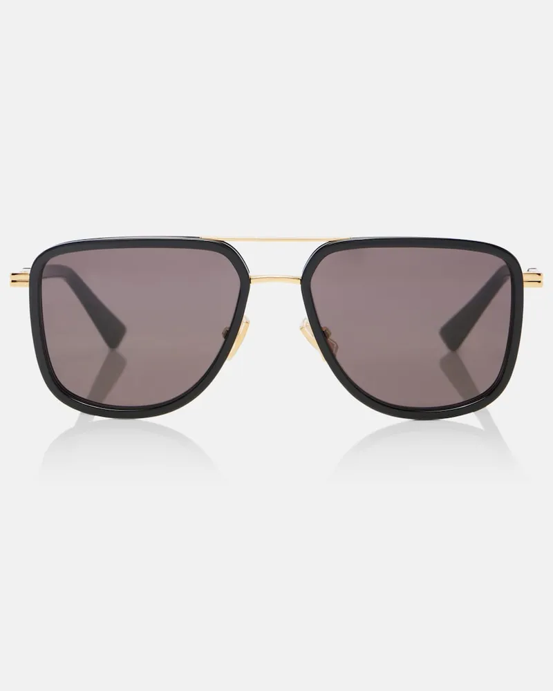 Bottega Veneta Aviator-Sonnenbrille Metal Combi Schwarz