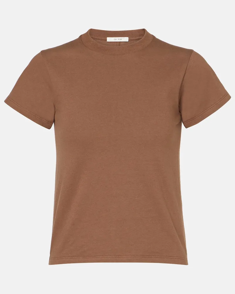 The Row T-Shirt Tommy aus Baumwolle und Seide Braun