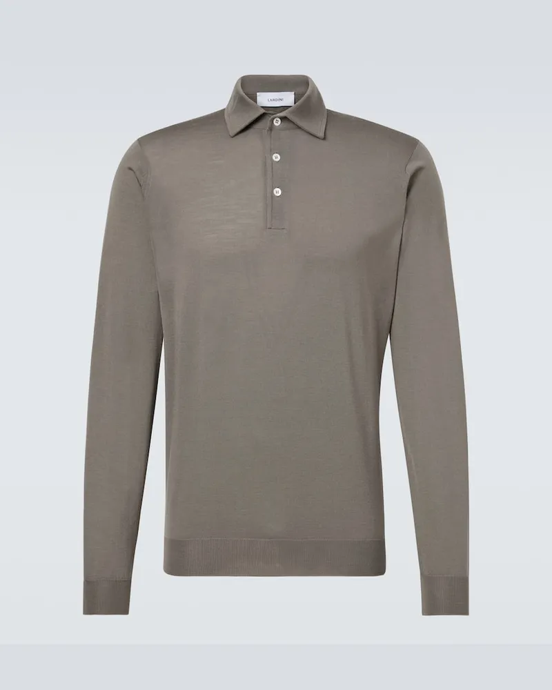 LARDINI Polohemd aus Schurwolle Beige