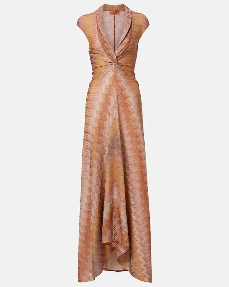 Missoni Maxikleid aus Lamé Gold