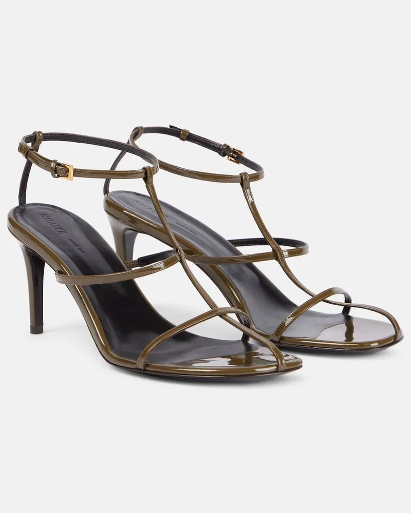 KHAITE Sandalen Cage 75 aus Lackleder Grün