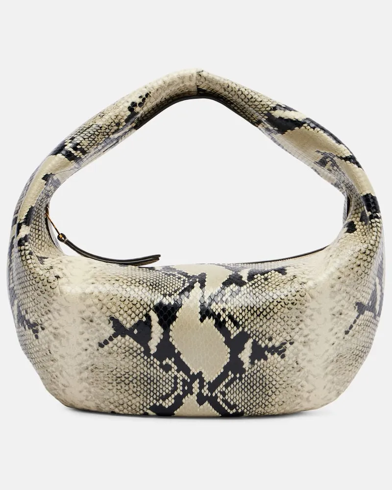 KHAITE Schultertasche Olivia Medium aus Leder Beige