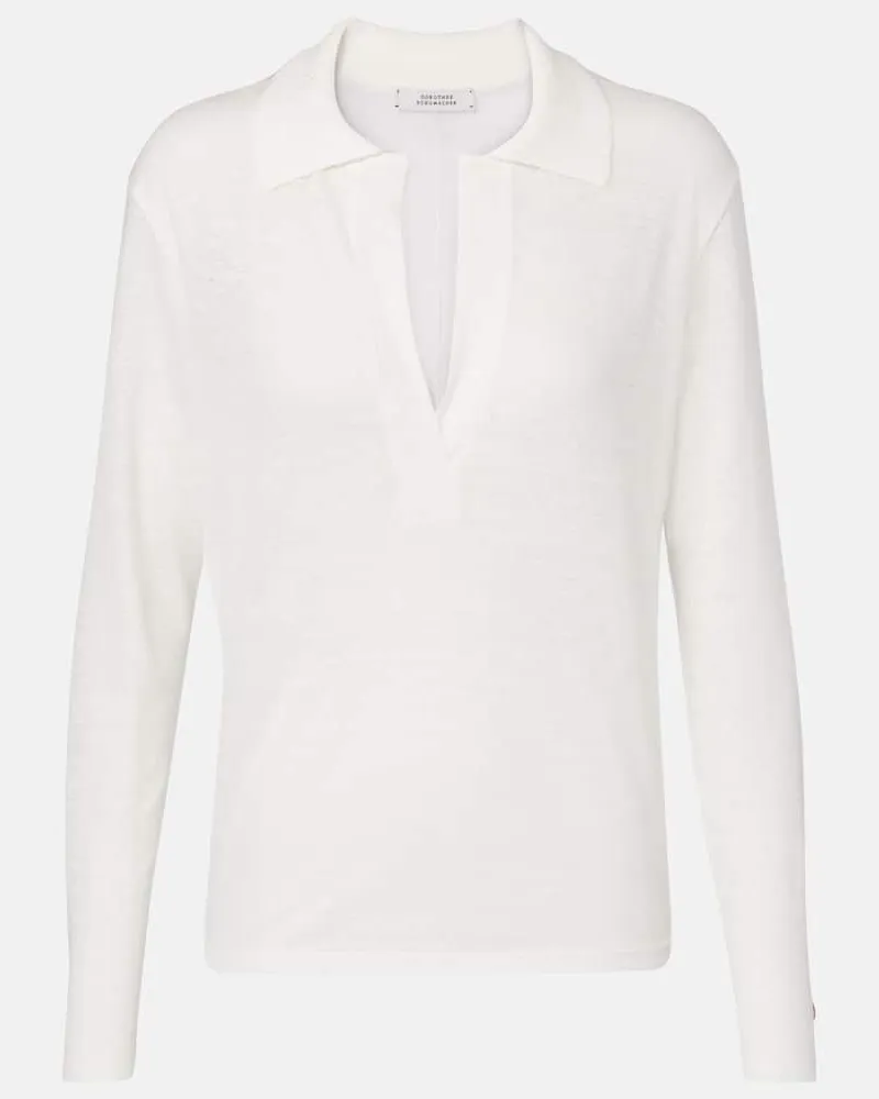Dorothee Schumacher Polopullover Natural Ease Weiß