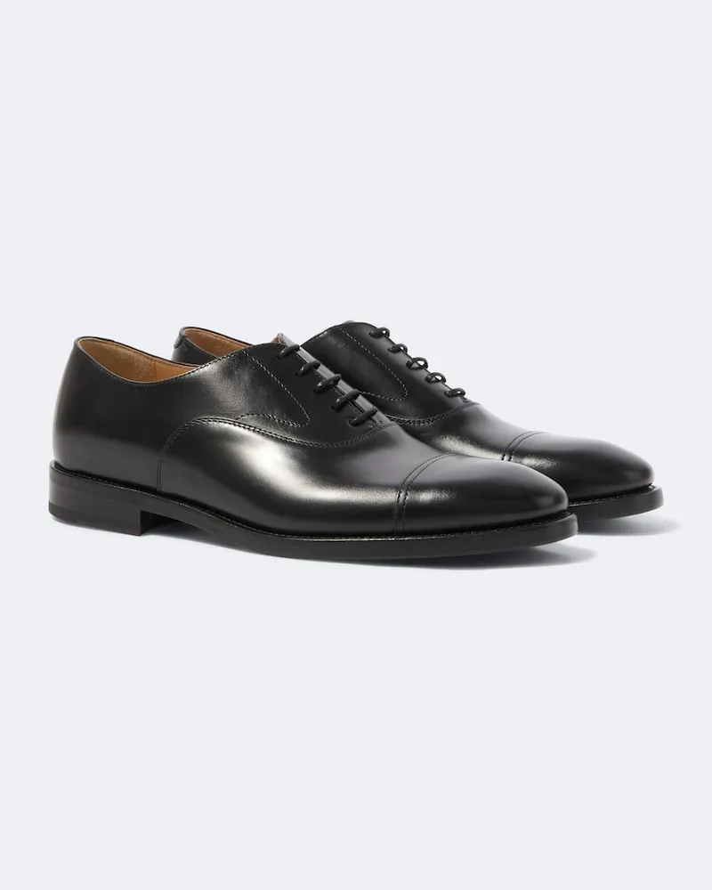 Brunello Cucinelli Schnürschuhe aus Leder Schwarz