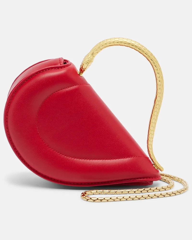 Bulgari Henkeltasche Serpenti Cuoricino Mini Rot