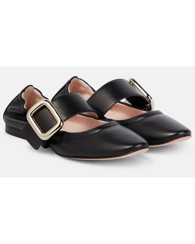 Roger Vivier Ballerinas Soft Choc Babies aus Leder Schwarz