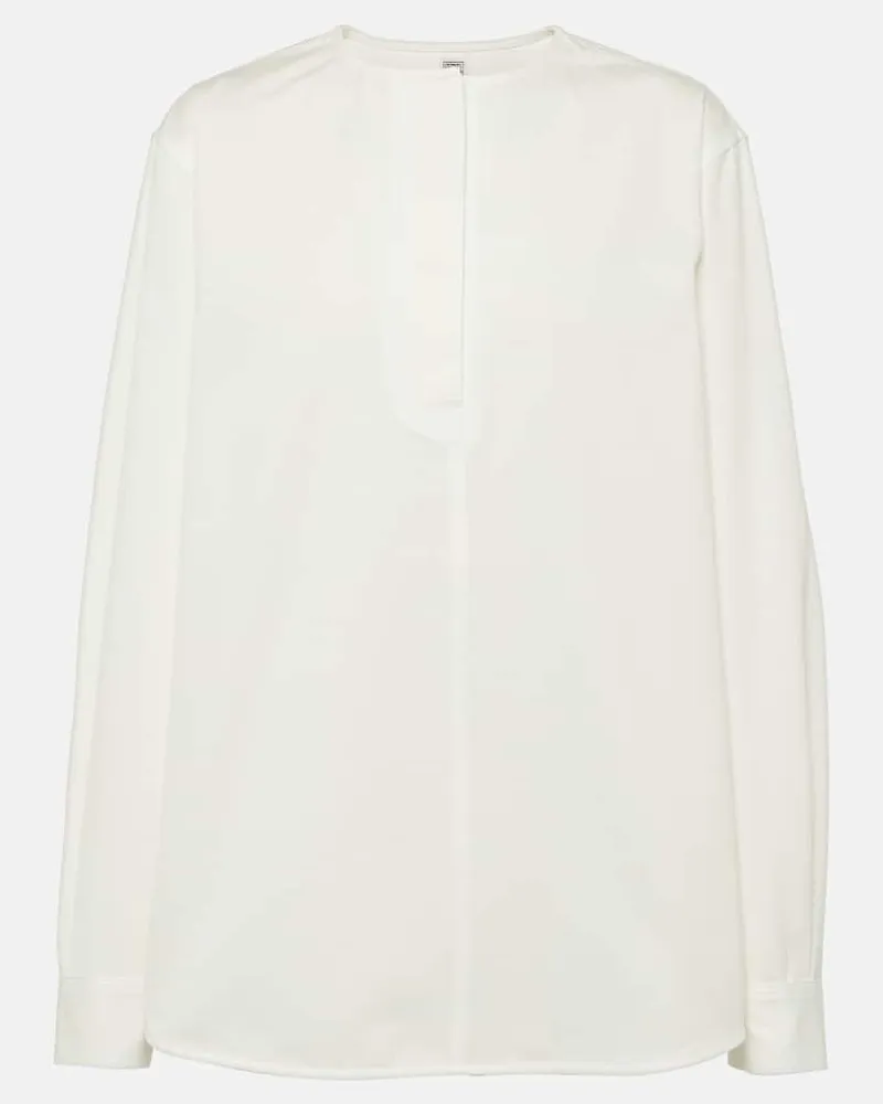 Totême Bluse aus Baumwoll-Twill Weiß