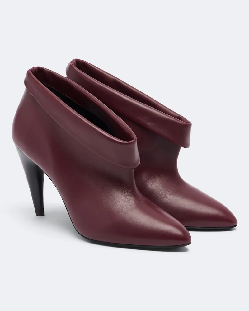 Isabel Marant Ankle Boots Janela aus Leder Burgunderrot