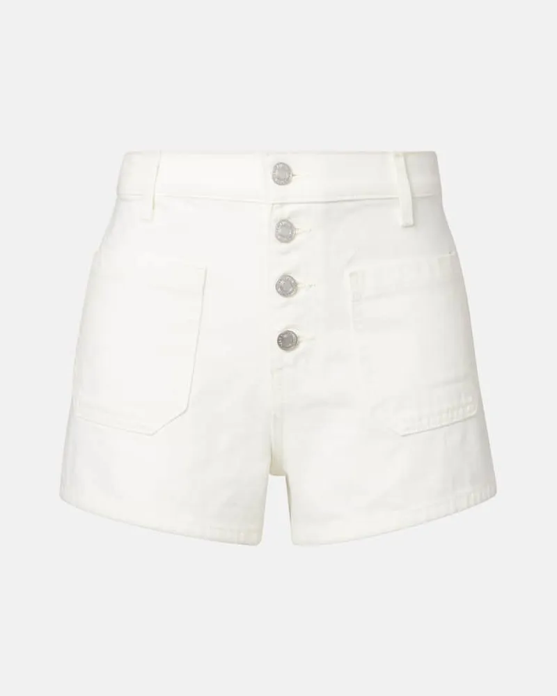 Nili Lotan High-Rise Jeansshorts Harley Weiß